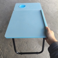 Table portable pour ordinateur portable en MDF pour lit, mini bureau pliable pour ordinateur sur lit, bureau pour enfants, table paresseuse dans le lit