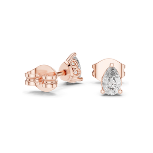 ต่างหูเพชรแล็บ 0.5 กะรัต สำหรับผู้หญิง ความใส VVS-VS EF  ทอง 18KT, 14KT, 10KT และเงิน 925  ทองชมพู, ทองเหลือง, ทองขาว - Product Image 6
