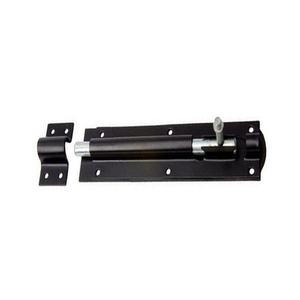 Haute qualité tour coulissante boulon fer finition noire porte baril boulon serrure charge lourde Support fer boulon antirouille avec poignée serrée - Product Image 2