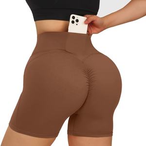 Shorts d'été pour femmes au design personnalisé, taille haute, de haute qualité, élégants, décontractés, respirants, couleur unie - Product Image 3