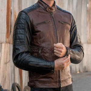 Veste en cuir de moto pour homme, de qualité supérieure, classique, de style sportif, taille XL, imperméable, respirante, grande taille, sur mesure, directement de l'usine - Product Image 3