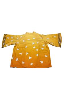 Zenitsu kimono light weight sublimation custom design Anime Demon Slayer Kimono <b>Cosplay</b> Costume - Product Image 1