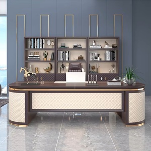 Comptoir de réception commercial moderne de luxe en bois MDF avec éclairage LED et finition laquée haute brillance pour caisse - Product Image 2