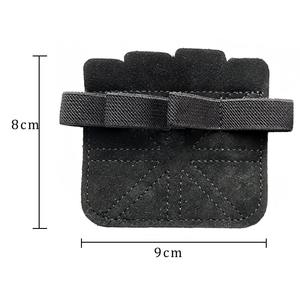 Guantes de levantamiento de pesas de cuatro dedos de piel de vaca 2025, antideslizantes, resistentes al desgaste, entrenamiento deportivo, protector de Palma, 1 par de mitones acrílicos - Product Image 6