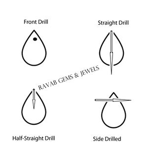 Pierre précieuse en vrac de qualité supérieure, quartz naturel poli, forme poire lisse, vert, 12x16 mm, pour la fabrication de bijoux, fabricants - Product Image 2