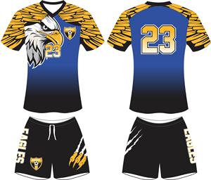 Camisetas de Fútbol Personalizadas de Alta Calidad, Cuello Redondo Elástico, Ropa de Fútbol para Hombre, Impresión Digital, 100% Poliéster, Pantalones Cortos Sólidos - Product Image 2