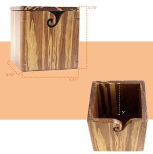 Bol en fil de bois naturel Forme et taille personnalisées de qualité exclusive Bol en fil à tricoter en bois de bambou d'Inde - Product Image 4