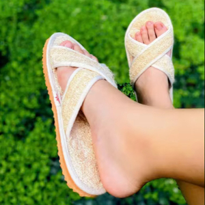 Loofah tẩy tế bào chết Dép/Massage tự nhiên cho bàn chân/sản xuất tại Việt Nam - Product Image 1