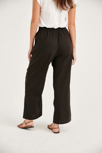 Últimos pantalones de lino de moda de ocio para mujer, pantalones de chándal de verano de talla grande personalizados, decoración de logotipo, planos y anchos transpirables - Product Image 2