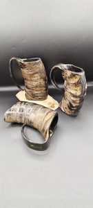 Viking Design vin bière tasse en corne de buffle Unique sculpté tasse en corne à boire pour grande tasse en corne poli Faiza artisanat - Product Image 2