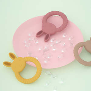 <b>Soft</b> <b>Toy</b> for Teething Newborns 2026 Hot Sale Cute <b>Rabbit</b> Design <b>Soft</b> BPA Free Silicone Baby Ring Teether Best Price - Product Image 6