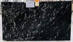 แผ่นหินแกรนิตสีดำขัดเงาป่าหนา20มม. แผ่นเหล็กเคลือบเงารูปทรงคลื่นสวยงามเคาน์เตอร์ครัว - Product Image 3