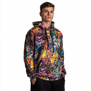 OEM Drop Shoulder Embroidered Winter Solid Color <b>Oversized</b> <b>Fleece</b> <b>Hoodie</b> for <b>Men</b> 500GSM Eco-Friendly - Product Image 5