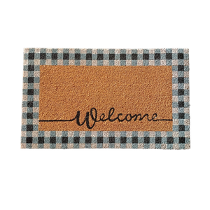 Tapis de porte en fibre de coco de meilleure qualité Surface texturée de qualité supérieure Conçu sur mesure imprimé tufté lavable à bas prix - Product Image 1