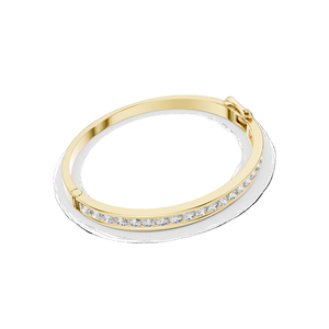 3.465 CT Lab Diamond <b>Bangle</b> <b>Bracelet</b> Round Brilliant Cut 10KT, 14KT, 18KT Gold & 925 Silver Rose, Yellow, White Gold - Product Image 6