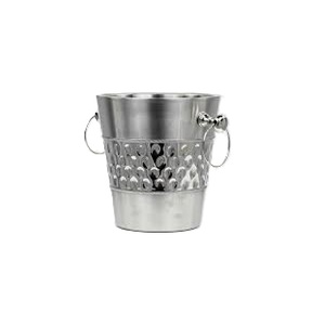 Seau à glace à vin en métal finition cuivre martelé avec support Refroidisseur de champagne portable pour bar, fête et hôtel - Product Image 3