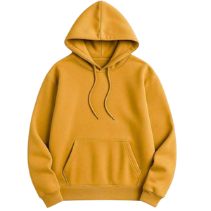 เสื้อฮู้ดแขนยาวผ้าฟลีซ 100% คอตตอน ทรงปกติ สีพื้น มีกระเป๋า สำหรับฤดูหนาว บริการ OEM ระบายอากาศได้ดี สำหรับผู้ชาย ปักลาย 3 มิติ - Product Image 2