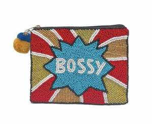 Mignon élégant à la main perlé broderie BOSSY Mini sac à fermeture éclair nouveau Design fantaisie luxe à la mode à la mode par Hiba Enterprises - Product Image 1