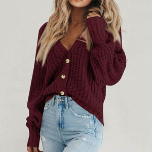 Más tamaño de manga larga suéteres de las mujeres Venta caliente mujeres suéteres de algodón hecho mujeres suéteres - Product Image 5