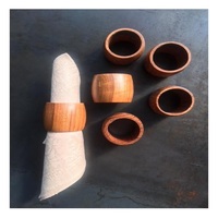 Porte-rond de serviette personnalisation en bois naturel à la demande de l'acheteur rond de serviette de luxe pour salle de bain salle à manger chambre cuisine (Zigzag)