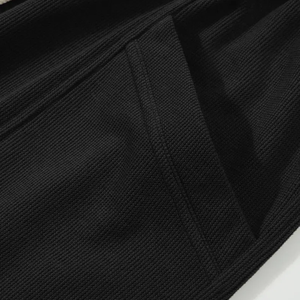 กางเกงขาสั้นคาร์โก้ผู้ชายลำลอง ผ้าคอตตอนผสม เอวกลาง มีเชือกผูก ป้องกันรอยยับ เป็นมิตรกับสิ่งแวดล้อม ลายสก็อต มีกระเป๋า เหมาะสำหรับฤดูร้อน - Product Image 5