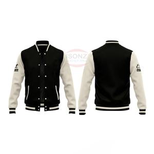 Vente en gros veste universitaire OEM personnalisée 2023 pour hommes 100% veste d'hiver en laine style de rue veste de basket-ball grande taille - Product Image 2