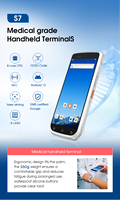 Lecteur de codes-barres portable Scansmart S7 Android 12 Octa-core, terminal mobile médical pour infirmières, PDA portable