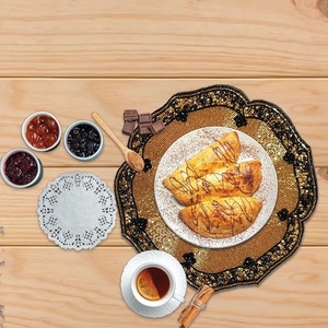 Napperon décoratif perlé en verre rond fabriqué à la main beau napperon pour Table à manger tapis de cadeau de Festival pour Table centrale - Product Image 3