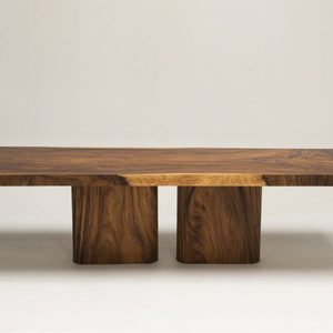 Table en bois de suar massif Esty de haute qualité en finition naturelle pour le salon, la salle à manger - Product Image 5