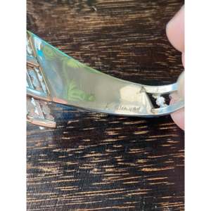 Zuni Made Multi Stone & Sterling Silver Inlay Cuff Bracelet - Product Image 5