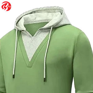 Sudaderas con capucha y sudaderas de algodón 100% de alta calidad para hombre Estilos de manga larga Suave Cómodo Cremallera completa Teñido liso para invierno - Product Image 6