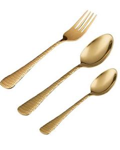 Stainless Steel Customized Size Cutlery Set with Gold Finished Handle Flatware Set Decoration <b>Tabletop</b> Kitchen Metal Cutlery Set - Product Image 1