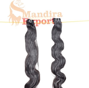 100% Naturel Pas Cher Indien Temple Extensions De Cheveux Humains Jeune Vierge Bundles Noir Couleur Cuticule Lâche Vague Profonde Super Vague - Product Image 1