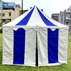 Tente carrée médiévale intemporelle en toile imperméable, simple couche, ouverture automatique, surface de 4m², idéale pour les centres de villégiature, capacité de 4 à 10 personnes - Product Image 1