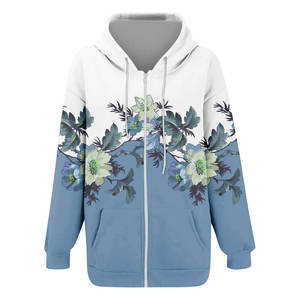 2025 nuevas sudaderas con capucha de algodón y poliéster para mujer, sudaderas con cremallera de secado rápido para mujer, sudaderas con capucha y cremallera de manga larga para mujer - Product Image 1