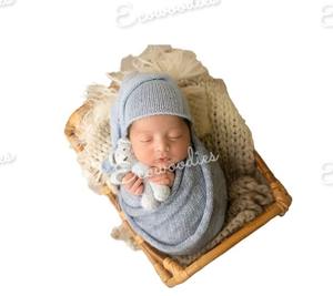 Cesta de mimbre tejida Vintage bonita estética rústica hecha a mano para accesorios de fotografía recién nacidos accesorios de estudio elegantes y funcionales - Product Image 3