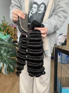 Extensiones de Cabello Humano Vietnamita Virgen de un Solo Donante, Color Negro Natural, Ondulado Suelto, Cutícula Completa Alineada, Doble Trama, Remy - Product Image 3