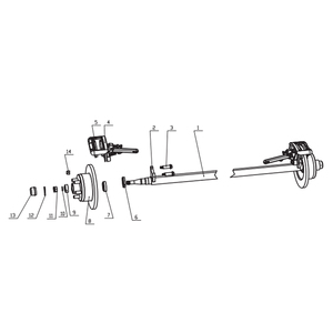 Nuovo rimorchio assale freno da 1500KG con zincatura a caldo e verniciatura nera - Product Image 6