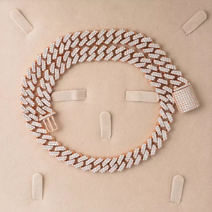 สร้อยคอเพชรโมอิสสีขาวพร้อมจี้สร้อยคอสีขาวขนาด12มม. ปรับแต่งได้ - Product Image 6