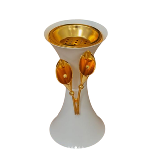 Porte-encens Bakhoor décoratif pour la maison qualité supérieure brûleur d'encens en métal doré diffuseur de parfum et aromathérapie bon prix - Product Image 5