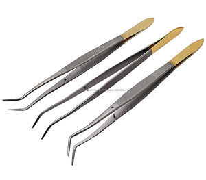 Pinzas Angulares Meriam College con Punta Serrada, Juego de 3 Instrumentos Quirúrgicos Dentales de Acero Inoxidable, Herramientas de Precisión Manuales ISO13485 - Product Image 1