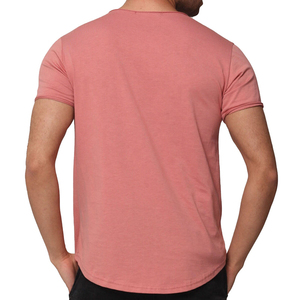T-shirt de sport pour homme en coton 100% avec effet délavé, coupe ajustée, personnalisable avec logo imprimé, vente en gros, nouveau design - Product Image 3