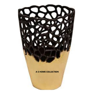 Par de 2 Color plateado y marrón con diseño de textura martillada, florero hecho a mano de Metal de aluminio, decoración del hogar de granja - Product Image 4