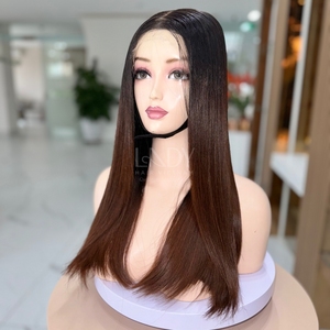 Meilleure qualité 100% perruque de cheveux humains vietnamiens Ombre couleur dentelle avant perruques cheveux vierges - Product Image 3