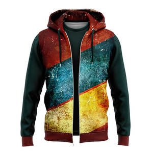 Sweat à capuche zippé en polyester respirant, service de personnalisation OEM, conçu pour un confort tout au long de la journée - Product Image 3