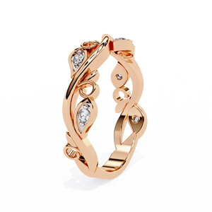 Bague en or 14K ronde taille brillant diamant de laboratoire IGI VVS VS D E Rose jaune or blanc bijoux fins pour femmes - Product Image 4