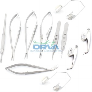 Ensemble d'instruments chirurgicaux micro-opératoires en acier inoxydable certifiés CE, Classe II, alimentés par machine, avec service OEM - Product Image 1