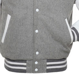 Veste de baseball varsity personnalisée de qualité supérieure pour adultes et jeunes, couleur personnalisée, matériau en toile, coque en coton, devant imprimé en relief - Product Image 6