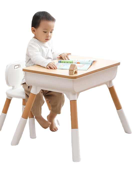 Height Adjustable Wooden Study Table for Kids - Yasmey