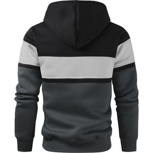 Sudadera con Capucha para Hombre, con Cordón Ajustable, Gruesa, de Forro Polar, Cálida para Invierno, Informal, de Algodón, Ropa Urbana - Product Image 5